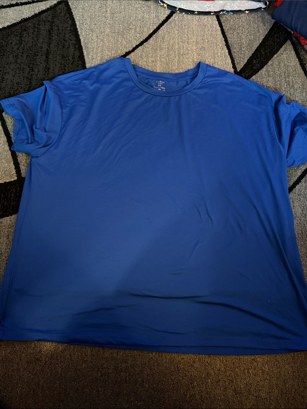 Womens plus Crew Neck T-Shirt - Royal Blue